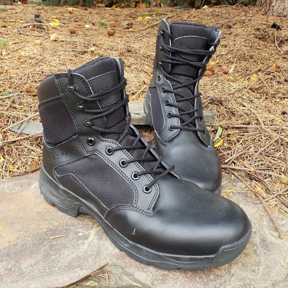 Propper Tactical Boots Mens Size 13 M Black Leather Duralight Nylon 8" F4530